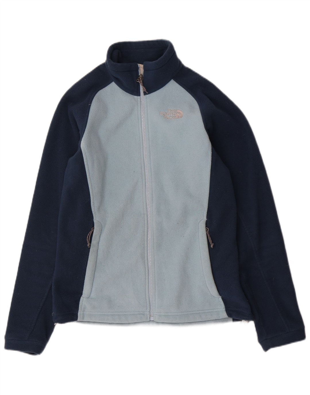 The North Face Womens Liner Fleece Jacket UK 10 Small Blue Colourblock