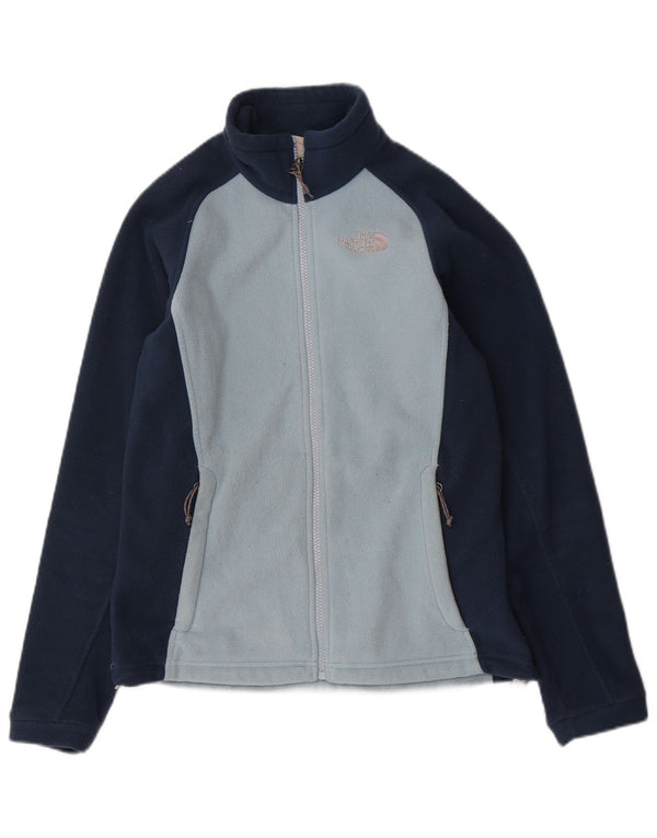 The North Face Womens Liner Fleece Jacket UK 10 Small Blue Colourblock