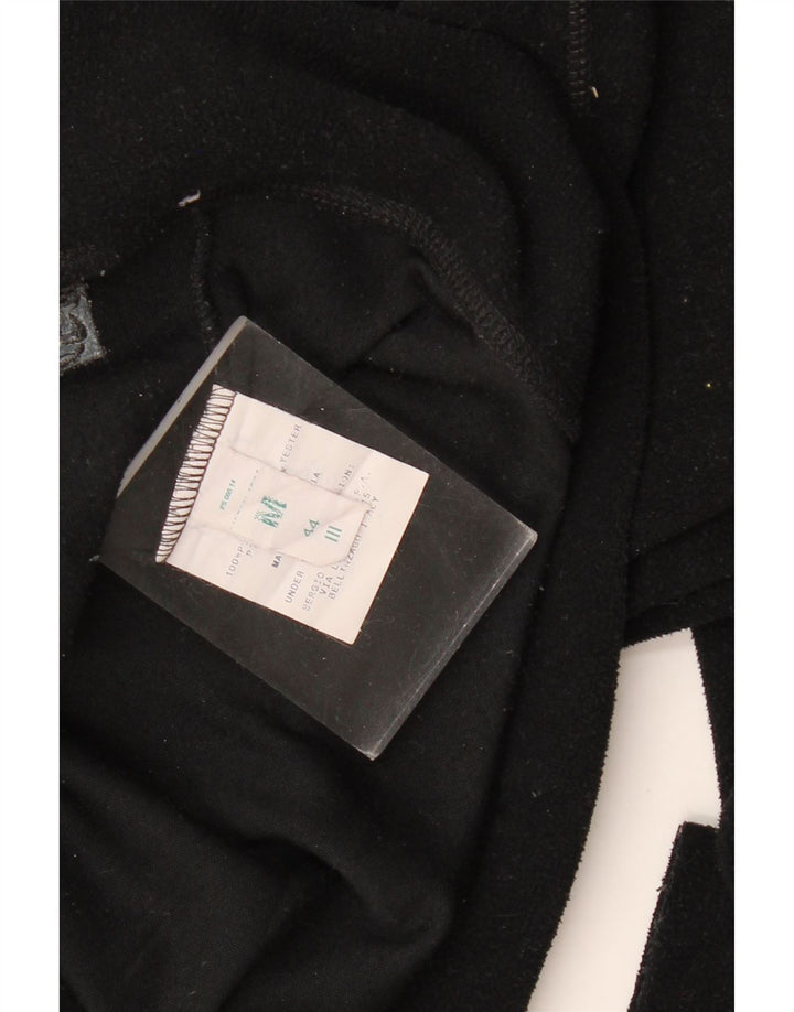 SERGIO TACCHINI Womens Fleece Jacket UK 12 Medium Black Polyester