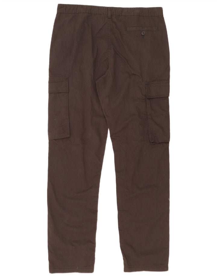 French Connection Mens Straight Cargo Trousers W34 L33 Grey Cotton