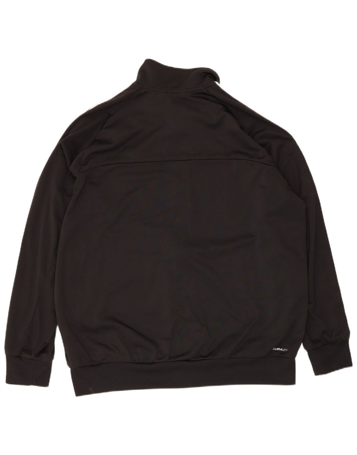 Adidas Mens Regular Fit Tracksuit Top Jacket XL Black Polyester