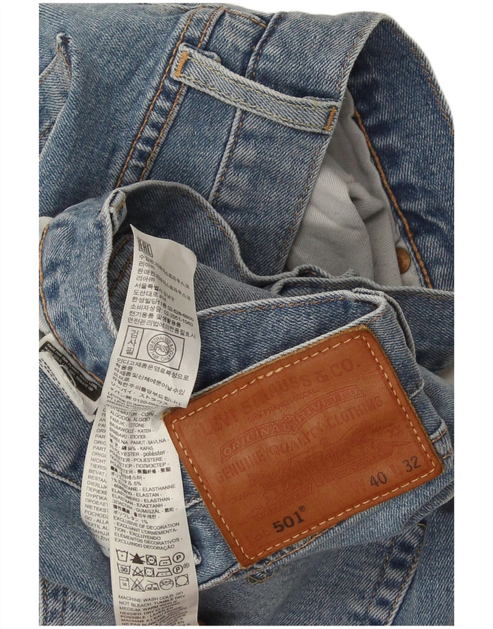 Levi's Mens 501 Straight Jeans W40 L32 Blue Cotton