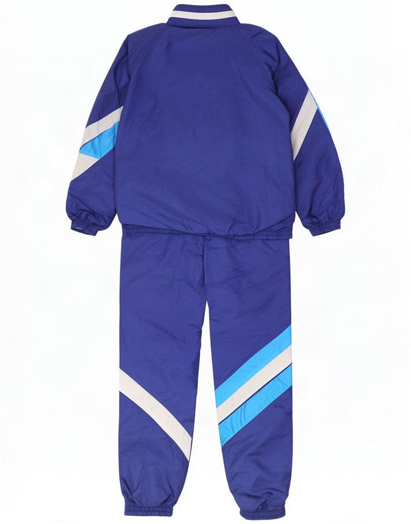 Vintage Mens Full Tracksuit Medium Navy Blue Colourblock Polyamide