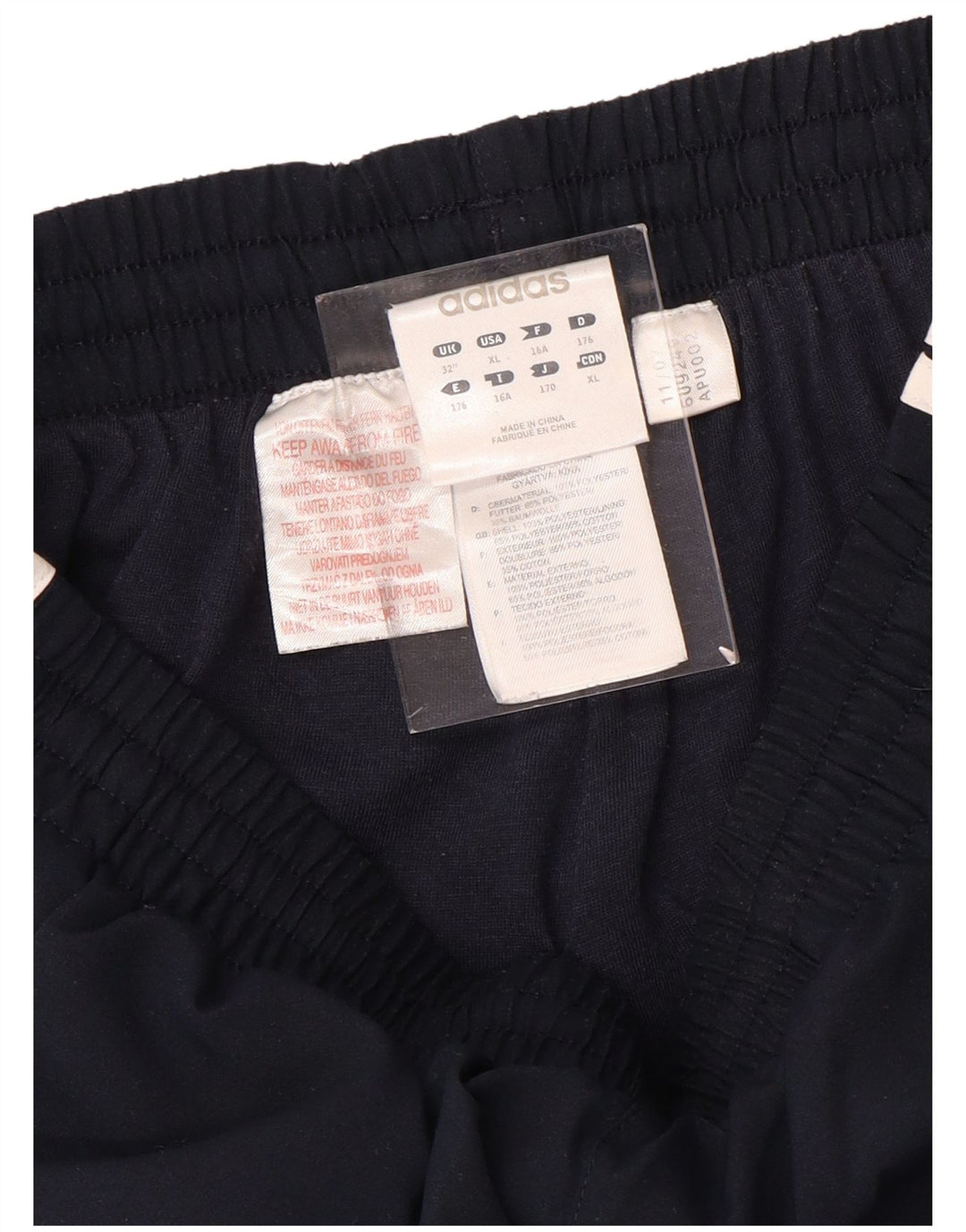 ADIDAS Boys Tracksuit Trousers 15-16 Years Navy Blue Polyester