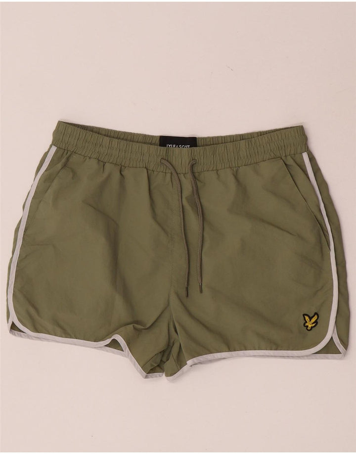 Lyle & Scott Mens Swimming Shorts Large Khaki Nylon