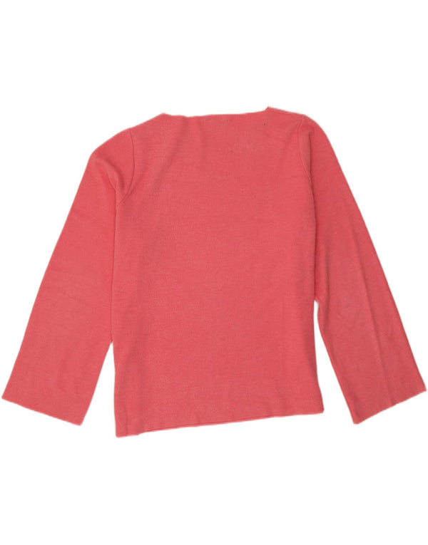 Zara Womens Oversized Top Long Sleeve UK 16 Large Pink Cotton