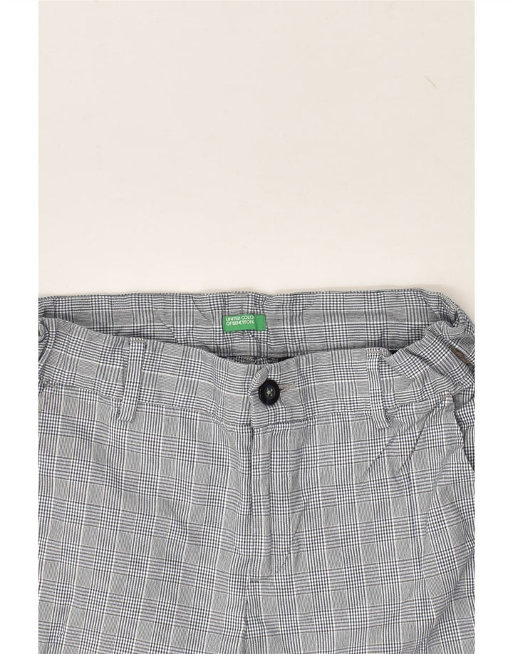 BENETTON Boys Casual Shorts 11-12 Years W26  Grey Check | Vintage Benetton | Thrift | Second-Hand Benetton | Used Clothing | Messina Hembry 