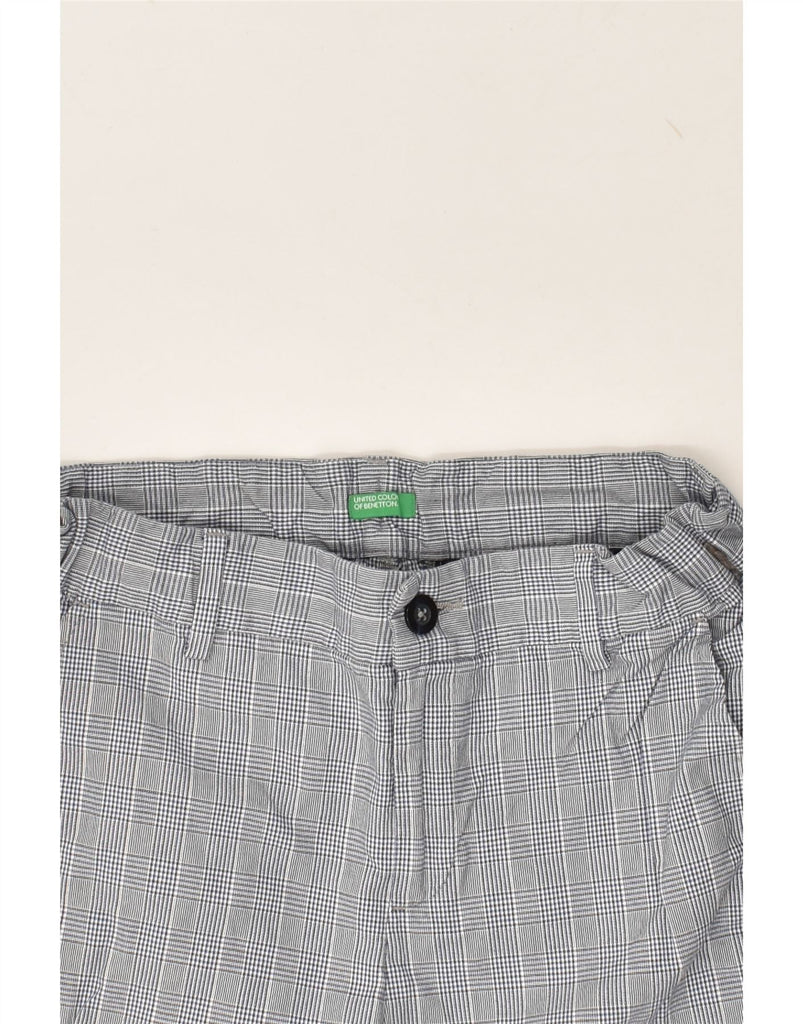 BENETTON Boys Casual Shorts 11-12 Years W26  Grey Check | Vintage Benetton | Thrift | Second-Hand Benetton | Used Clothing | Messina Hembry 