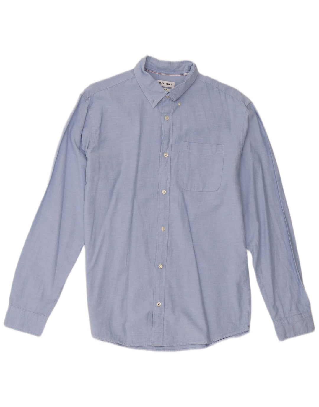 Jack & Jones Mens Slim Fit Shirt Large Blue Cotton