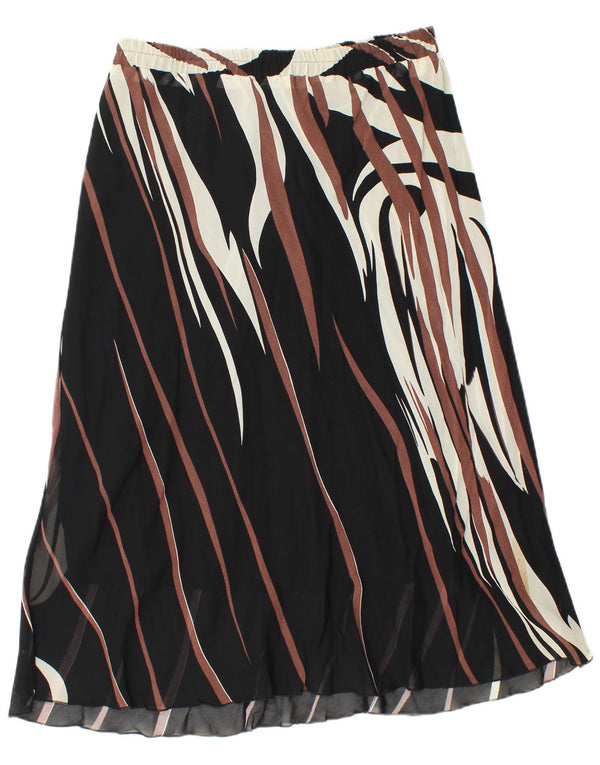 Vintage Womens A-Line Skirt W30 Medium Black Striped