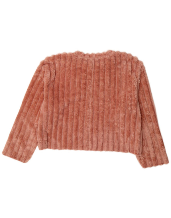 Zara Womens Loose Fit Fleece Jumper UK 16 Large Pink