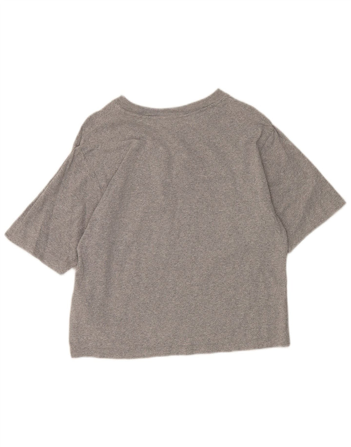 LEVI'S Womens Oversized Graphic T-Shirt Top UK 10 Small Grey Cotton