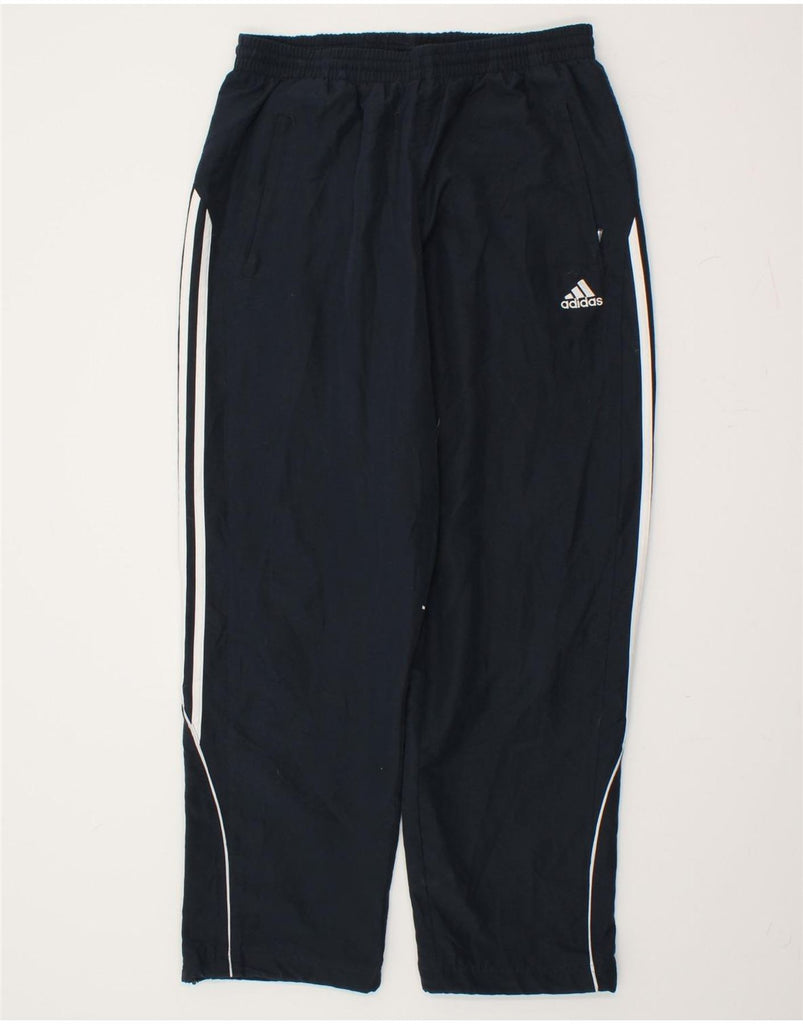 ADIDAS Mens Tracksuit Trousers UK 38/40 Medium Navy Blue Polyester | Vintage Adidas | Thrift | Second-Hand Adidas | Used Clothing | Messina Hembry 