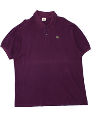 LACOSTE Mens Polo Shirt Size 8 3XL Purple Cotton