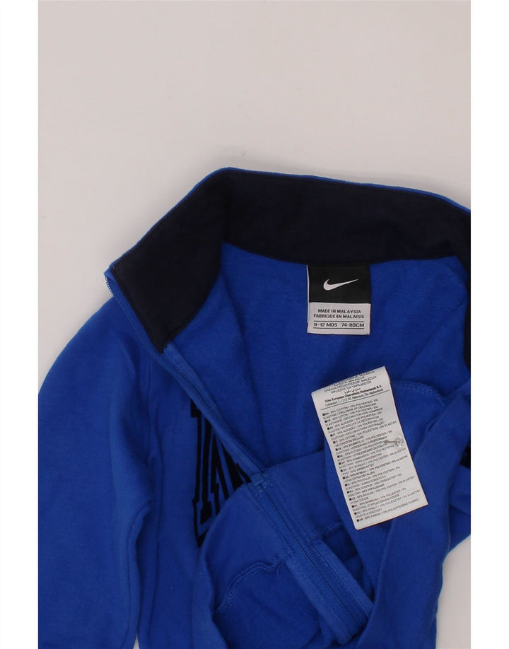 NIKE Baby Boys Graphic Tracksuit Top Jacket 9-12 Months Blue Polyester