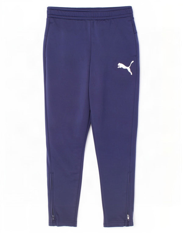Puma Boys Tracksuit Trousers 7-8 Years Navy Blue Polyester