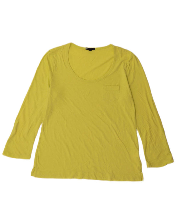 Gap Womens Top Long Sleeve UK 16 Large Green Cotton