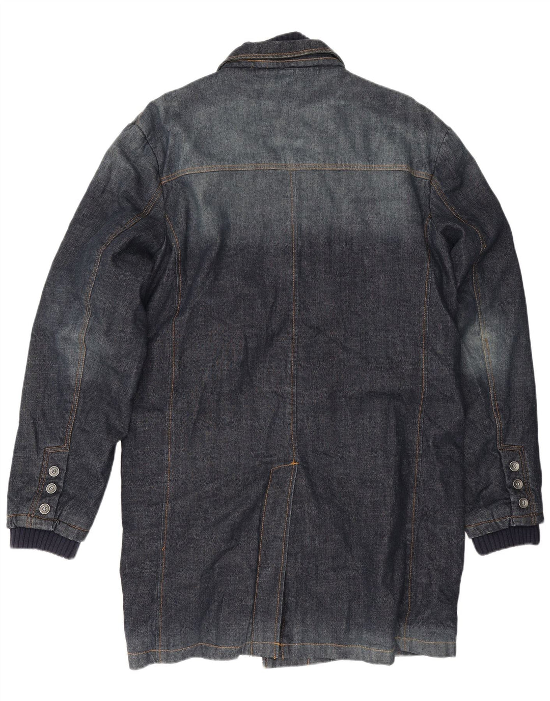 Jack & Jones Mens Denim Coat UK 44 2XL Navy Blue Cotton