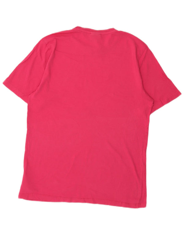 Umbro Mens Graphic T-Shirt Top Large Pink Cotton