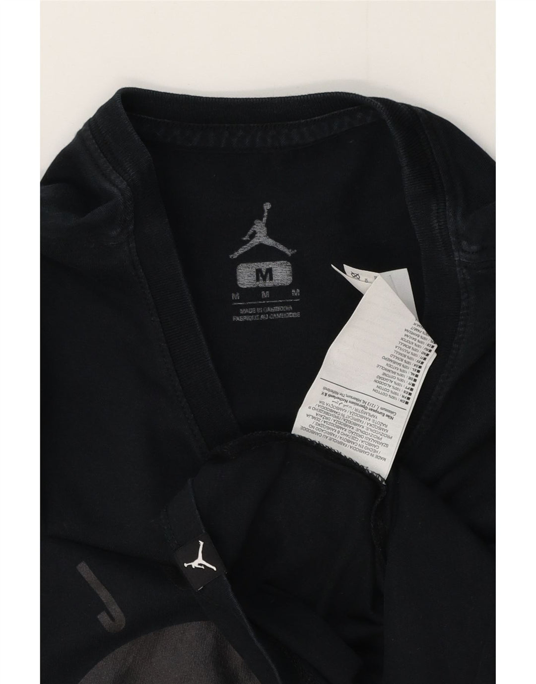 Jordan Mens Graphic T-Shirt Top Medium Navy Blue Cotton