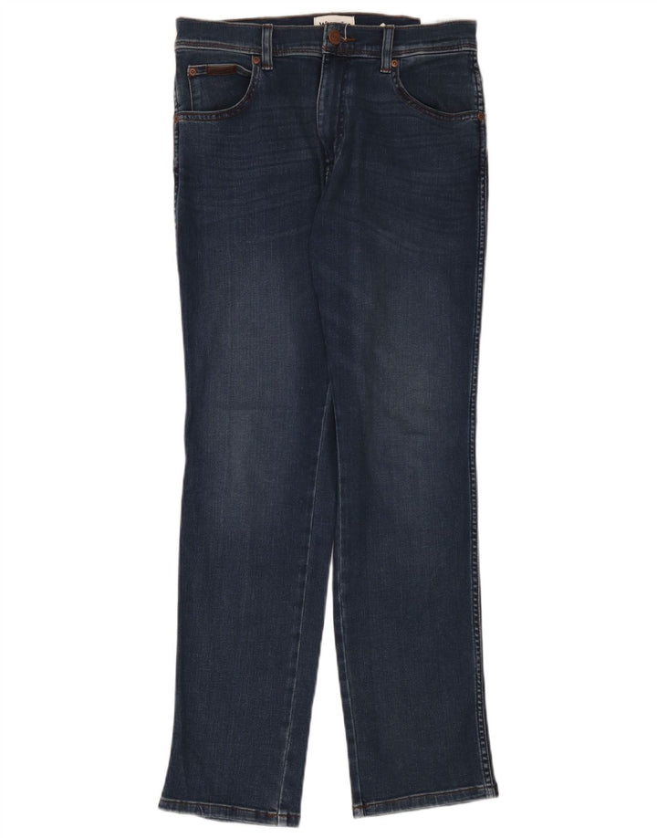 Wrangler Mens Texas Slim Jeans W30 L30 Navy Blue Cotton