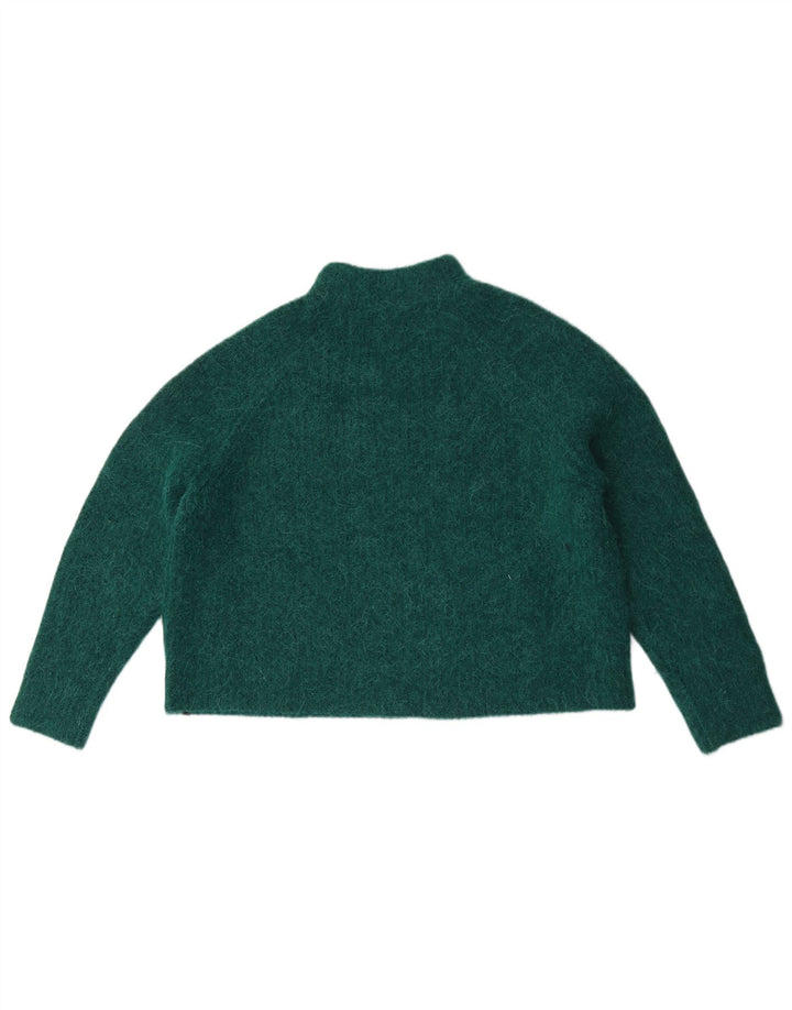 Superdry Womens Oversized Turtle Neck Jumper Sweater UK 10 Small Green