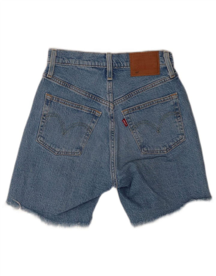 Levi's Womens 501 Distressed Denim Shorts W23 2XS Blue Cotton