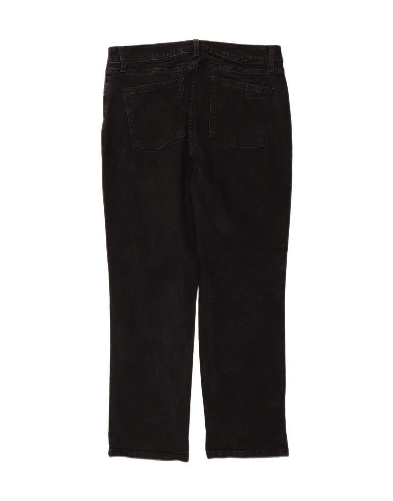 L.L.BEAN Womens Classic Fit Straight Jeans US 14 XL W32 L27 Black Cotton Vintage L.L.Bean and Second-Hand L.L.Bean from Messina Hembry 