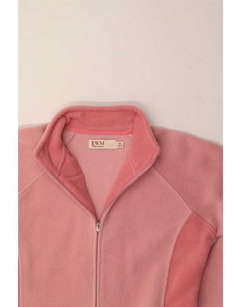 EWM Womens Fleece Jacket UK 14/16 Medium Pink Colourblock Polyester Vintage EWM and Second-Hand EWM from Messina Hembry 