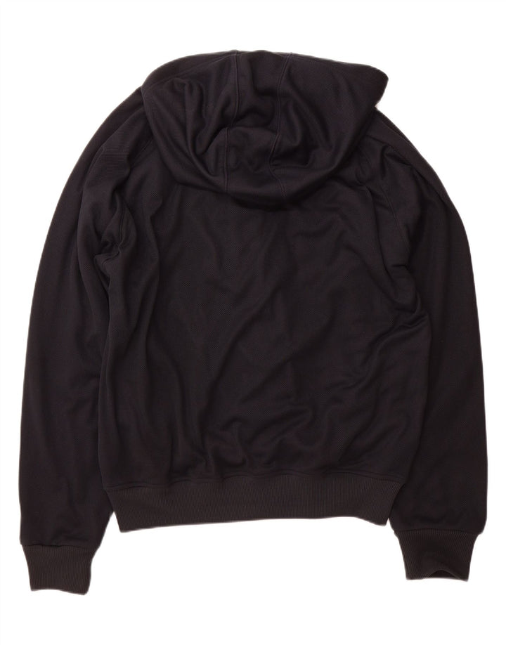 FILA Womens Zip Hoodie Sweater UK 16 Large Navy Blue Polyester