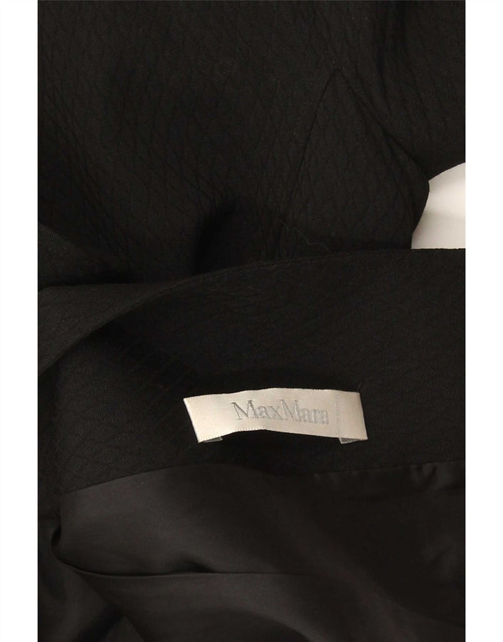 Max Mara Womens 1 Button Blazer Jacket UK 16 Large  Black Virgin Wool