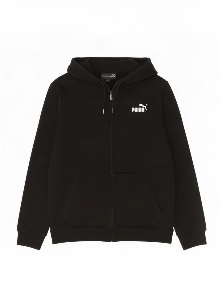 Puma Mens Zip Hoodie Sweater Medium Black Cotton