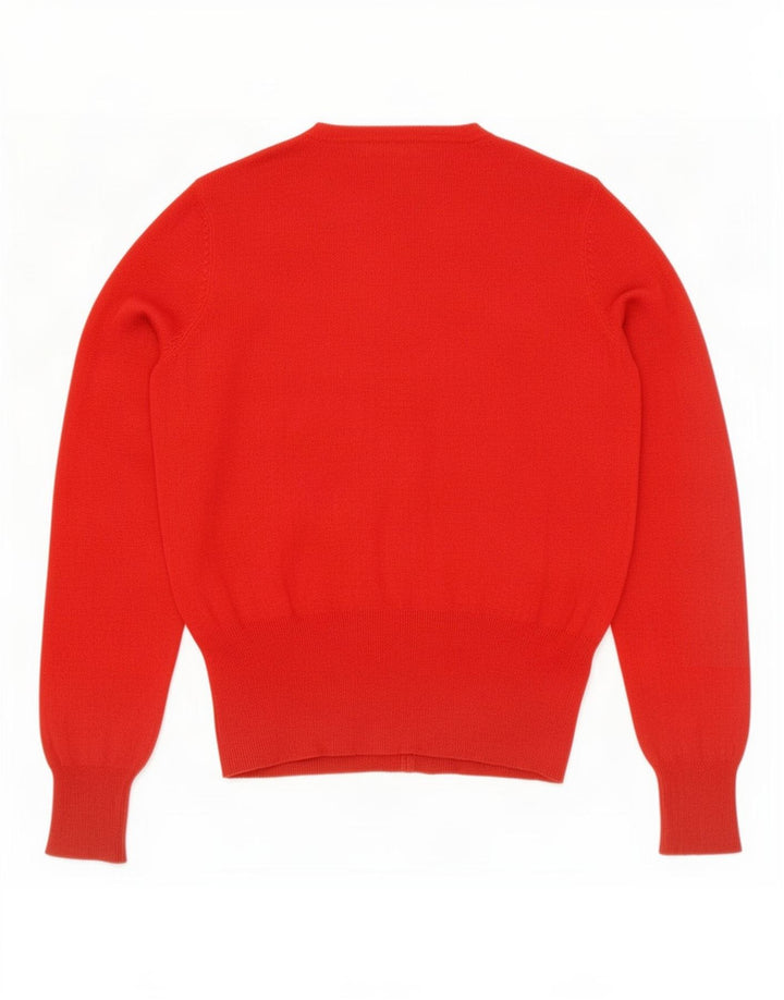 Marks & Spencer Womens Cardigan Sweater UK 8 Small Red Viscose