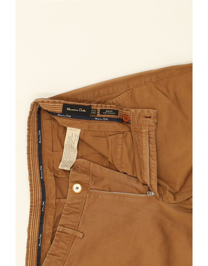 MASSIMO DUTTI Womens Slim Fit Chino Trousers EU 42 Large W32 L33  Brown | Vintage Massimo Dutti | Thrift | Second-Hand Massimo Dutti | Used Clothing | Messina Hembry 