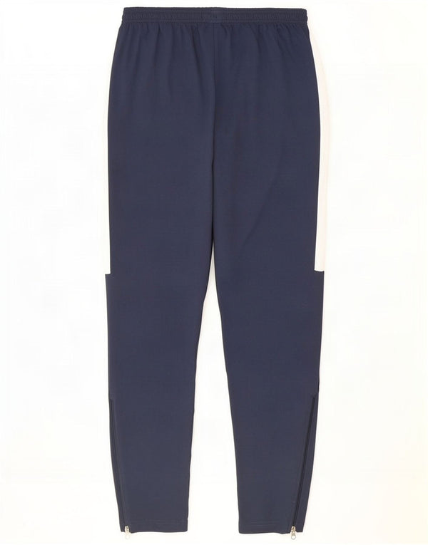 Nike Mens Dri Fit Tracksuit Trousers Medium Navy Blue Colourblock Polyester