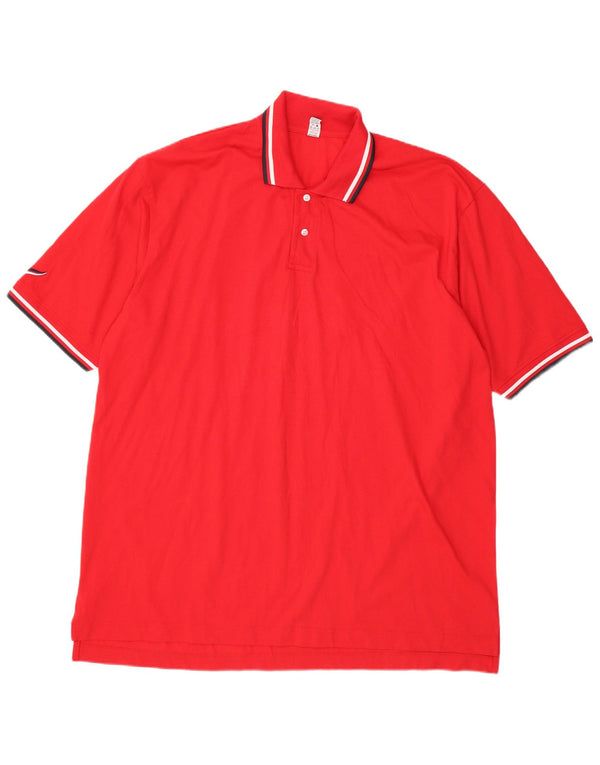 Trigema Mens Regular Fit Polo Shirt 3XL Red Cotton Sports