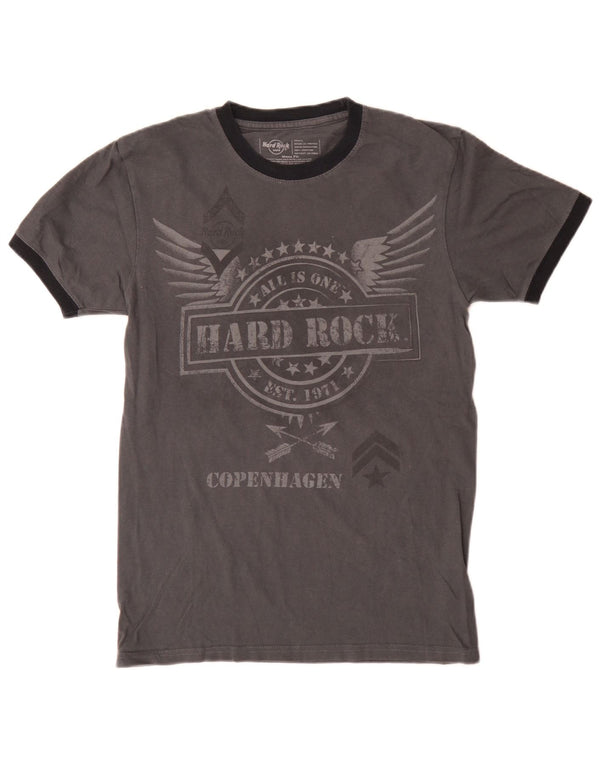 Hard Rock Cafe Mens Copenhagen Graphic T-Shirt Top Small Grey Cotton