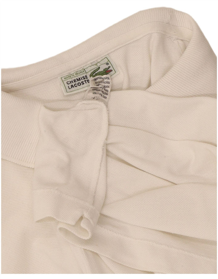 Lacoste Mens Polo Shirt Large White Cotton