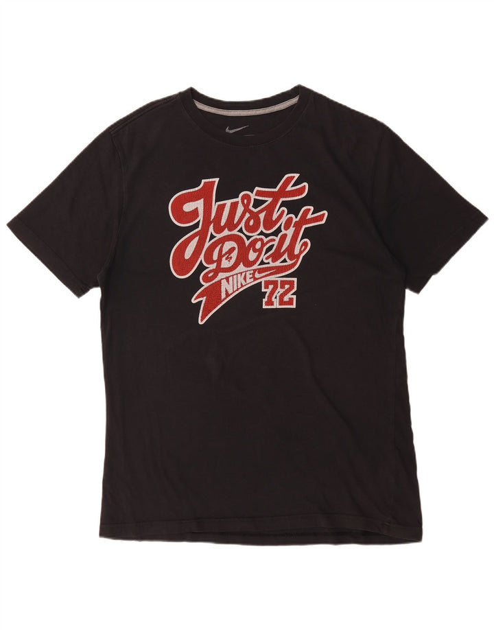 Nike Mens Regular Fit Graphic T-Shirt Top Large Black Cotton