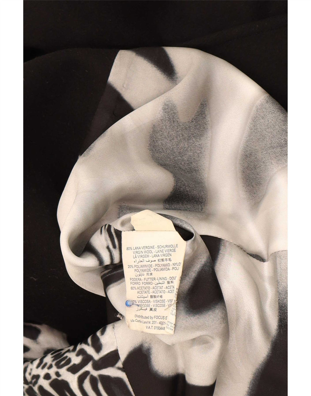 Guess By Marciano Womens Double Breasted Coat IT 42 Medium Black Wool