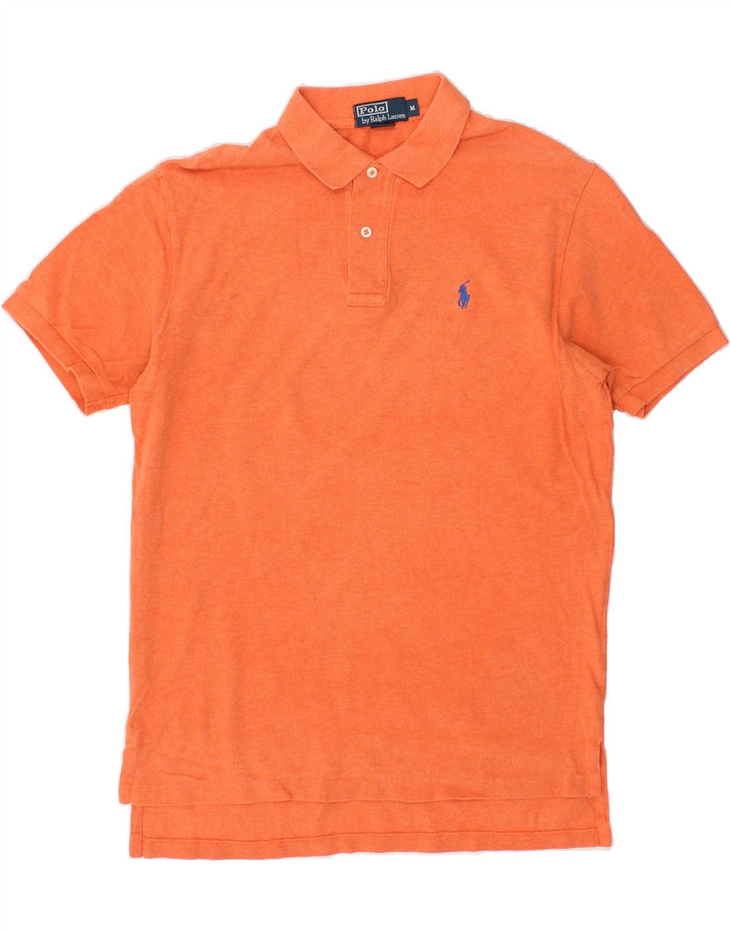 POLO RALPH LAUREN Mens Polo Shirt Medium Orange Cotton | Vintage Polo Ralph Lauren | Thrift | Second-Hand Polo Ralph Lauren | Used Clothing | Messina Hembry 