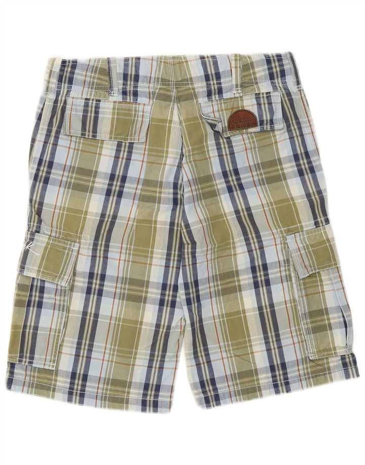 Sundek Mens Cargo Shorts W32 Medium  Khaki Check Cotton