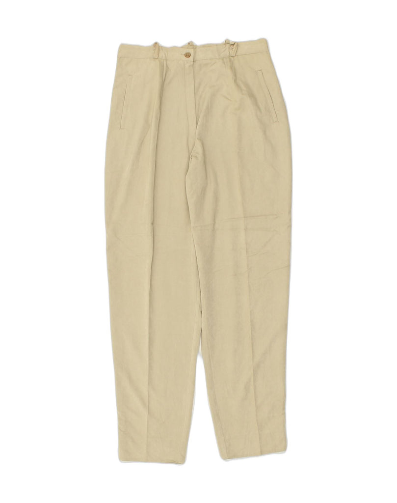 VINTAGE Womens High Waist Pegged Casual Trousers IT 46 Large W29 L30 Beige | Vintage Vintage | Thrift | Second-Hand Vintage | Used Clothing | Messina Hembry 