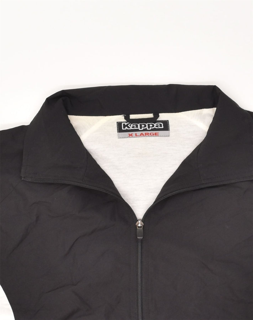 KAPPA Mens Tracksuit Top Jacket XL Black Colourblock Polyester | Vintage Kappa | Thrift | Second-Hand Kappa | Used Clothing | Messina Hembry 