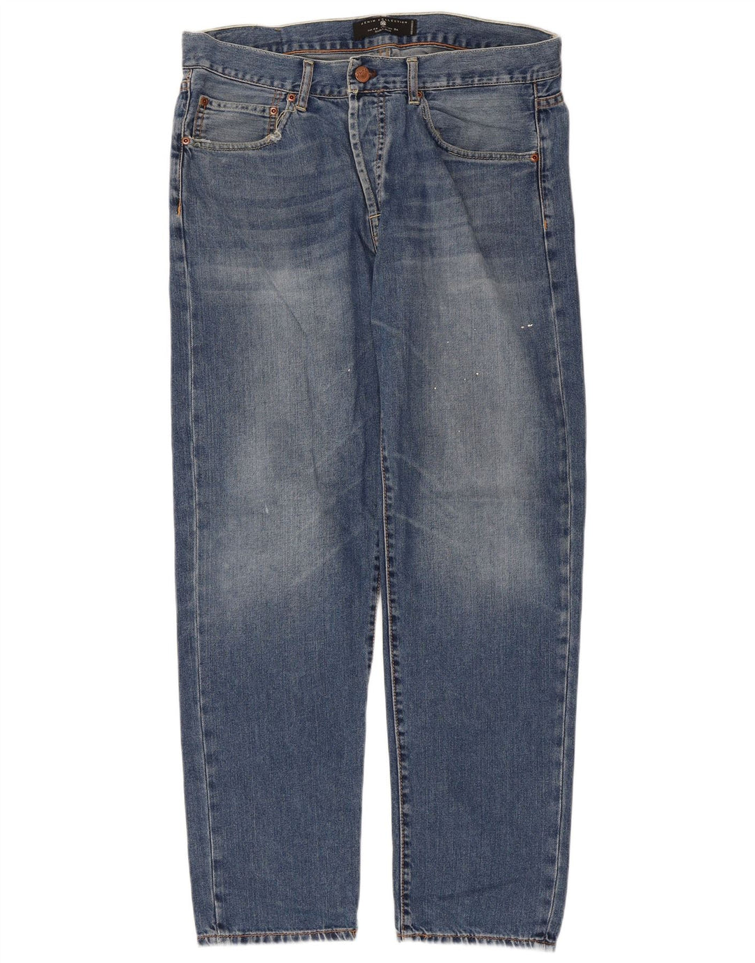 Zara Mens Straight Jeans EU 44 Large W34 L29 Blue