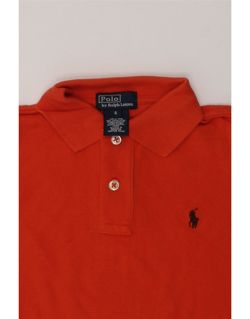 POLO RALPH LAUREN Boys Polo Shirt 5-6 Years Red Cotton | Vintage Polo Ralph Lauren | Thrift | Second-Hand Polo Ralph Lauren | Used Clothing | Messina Hembry 