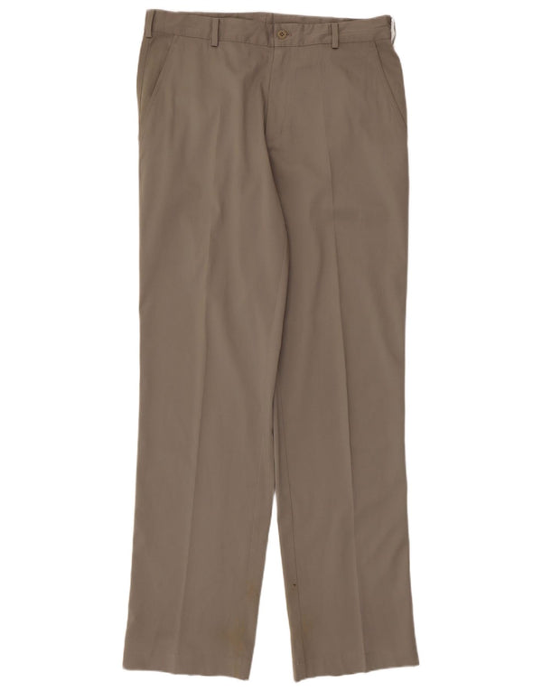 Nike Mens Straight Chino Trousers W32 L34 Grey Polyester