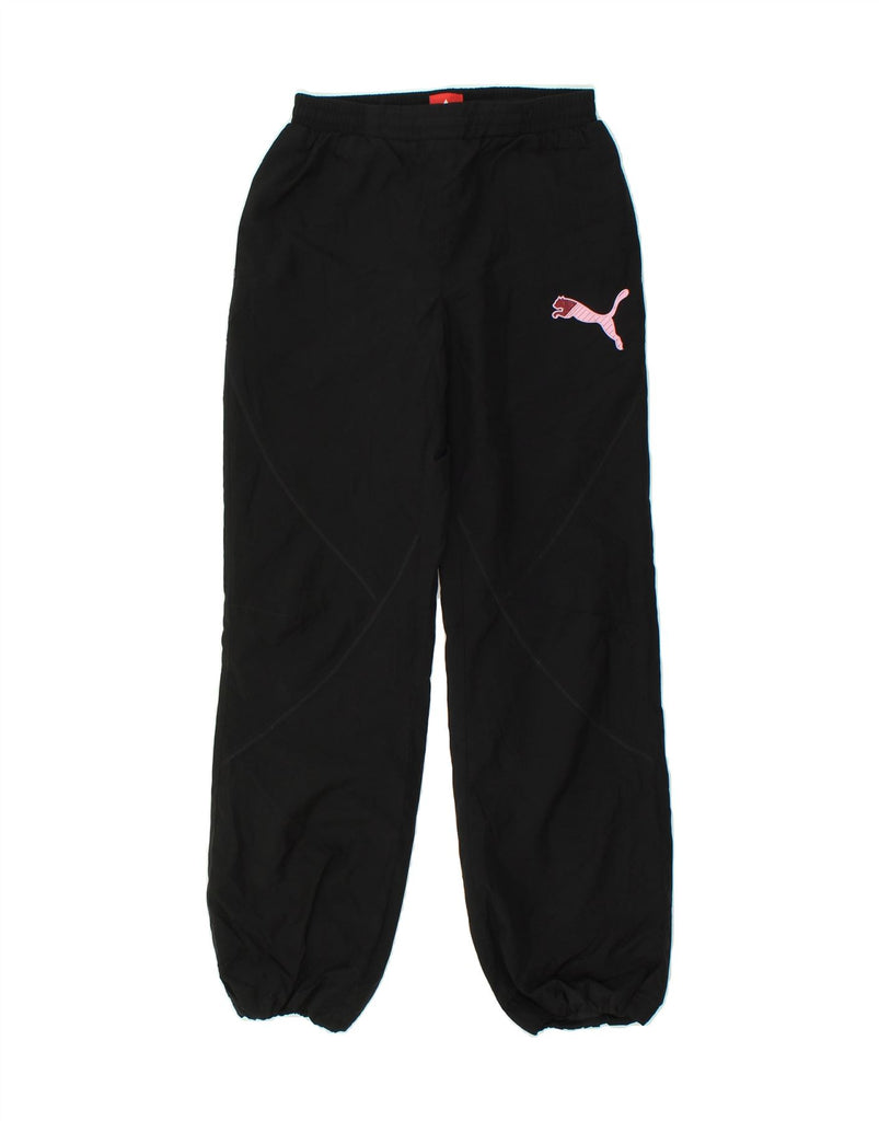 PUMA Girls Graphic Tracksuit Trousers Joggers 13-14 Years Black Vintage Puma and Second-Hand Puma from Messina Hembry 