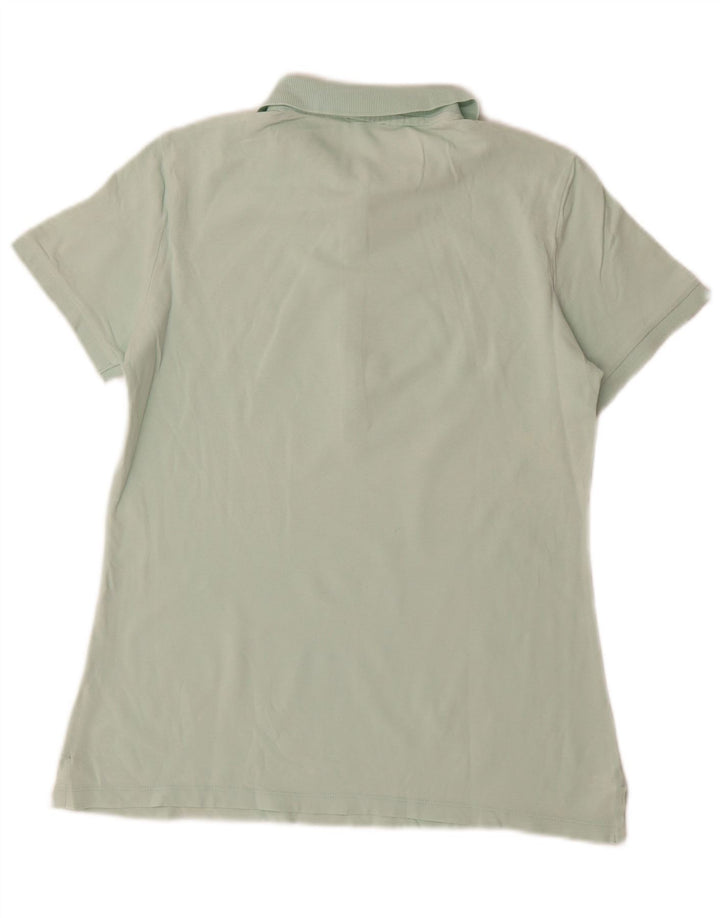 Benetton Womens Polo Shirt UK 14 Medium Green