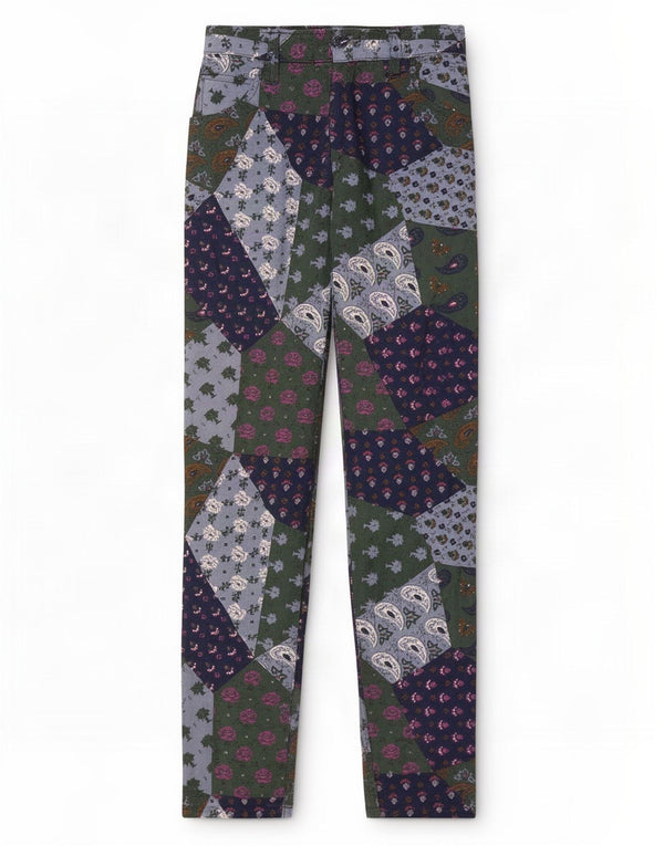 Johnny Lambs Womens High Waist Casual Trousers IT 40 Small W24 L28 Multicol